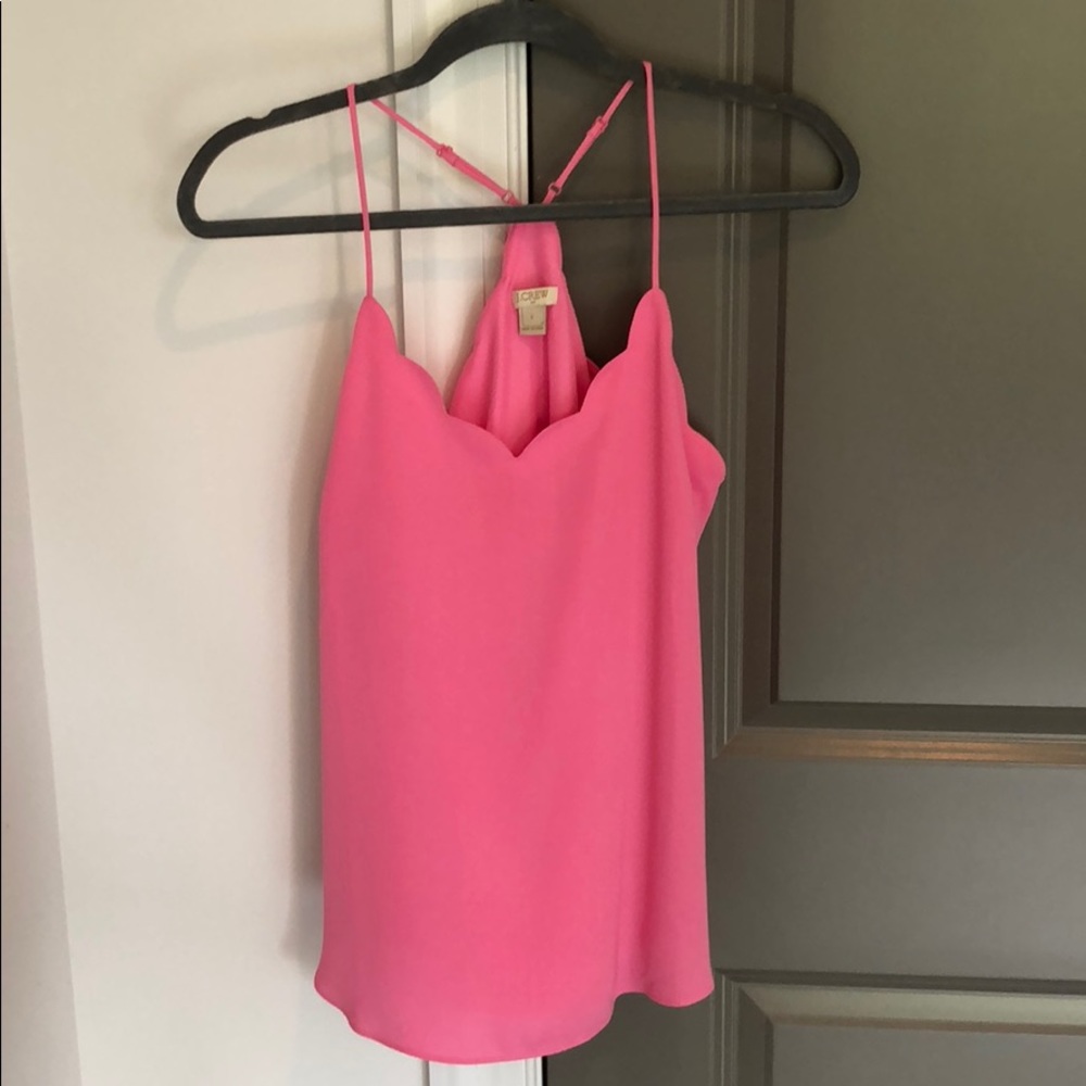 J. Crew Scallop Neckline Pink Tank (Size 2)